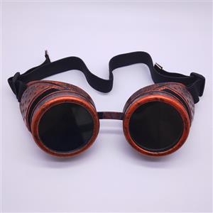 Steampunk Red-copper Removable Spectacle Cover Glasses Point Frame Masquerade Goggles MS19796