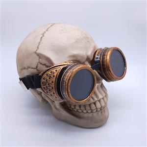 Steampunk Brass Removable Spectacle Cover Glasses Point Frame Masquerade Goggles MS19797