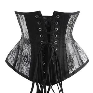 Sexy 16 Steel Boned See-through Lace Bodyshaper Waist Cincher Underbust Corset N22515