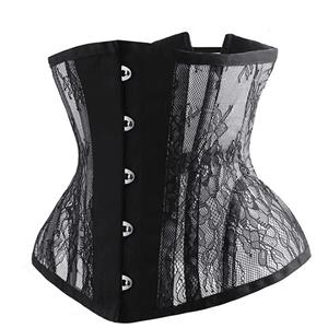 Sexy 16 Steel Boned See-through Lace Bodyshaper Waist Cincher Underbust Corset N22516