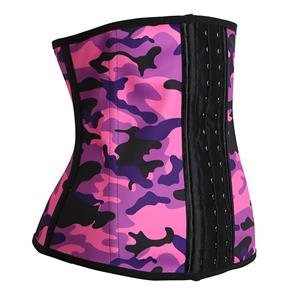 Latex Camouflage Sport Steel Boned Waist Traning Corset Excercise N12447