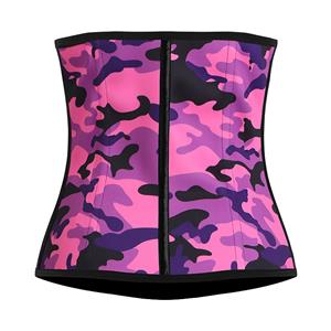 Latex Camouflage Sport Steel Boned Waist Traning Corset Excercise N12447