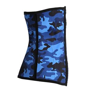 Steel Boned Camouflage Sport Latex Waist Traning Corset Excercise N12448