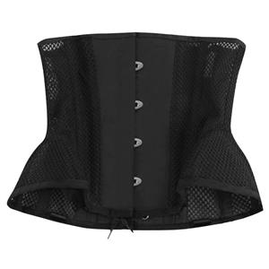 Sexy 16 Steel Boned See-through Mesh Breathe Bodyshaper Waist Cincher Underbust Corset N22517