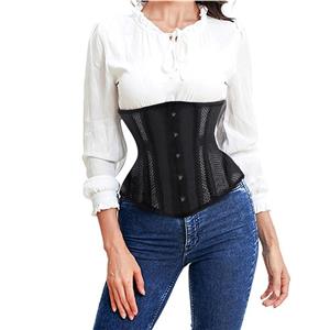 Sexy 16 Steel Boned See-through Mesh Breathe Bodyshaper Waist Cincher Underbust Corset N22518