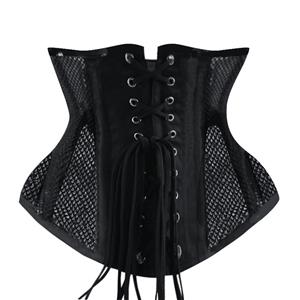 Sexy 16 Steel Boned See-through Mesh Breathe Bodyshaper Waist Cincher Underbust Corset N22518