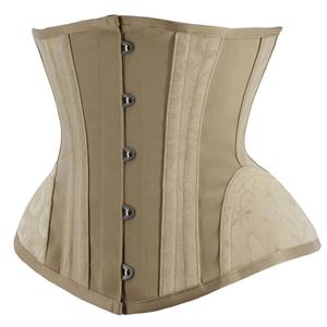 Sexy Apricot 12 Steel Boned Breathe Bodyshaper Waist Cincher Underbust Corset N22764