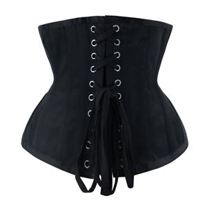 Sexy Black 12 Steel Boned Breathe Bodyshaper Waist Cincher Underbust Corset N22765