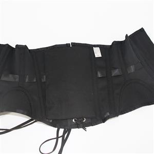 Sexy Black 12 Steel Boned Breathe Bodyshaper Waist Cincher Underbust Corset N22765