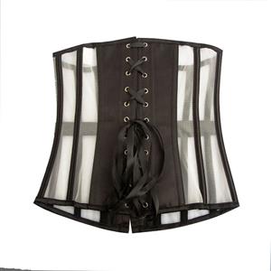 Sexy See-through Breathable Mesh 16 Steel Boned Waist Cincher Body Shaper Underbust Corset N21675