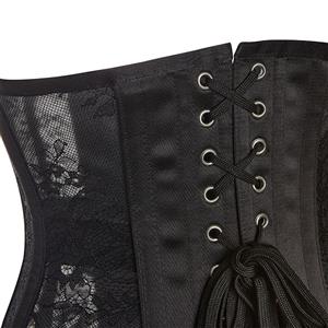 Sexy 14 Steel Boned See-through Lace Breathable Bodyshaper Waist Cincher Underbust Corset N21774