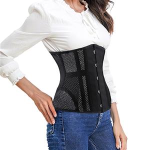 Sexy Steel Boned See-through Mesh Breathable Bodyshaper Waist Cincher Underbust Corset N22014