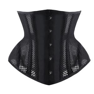 Sexy Steel Boned See-through Mesh Breathable Bodyshaper Waist Cincher Underbust Corset N22014