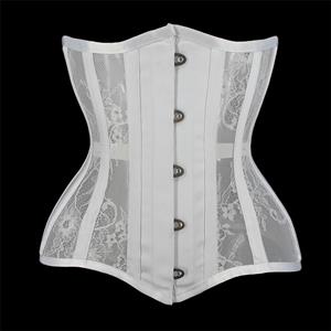 Sexy 14 Steel Boned See-through Mesh and Lace Bodyshaper Underbust Waist Cincher Corset N22276