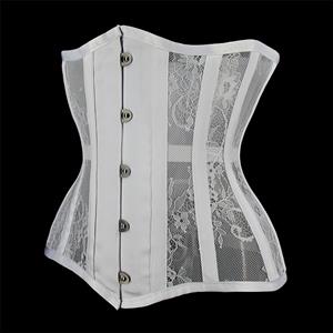 Sexy 14 Steel Boned See-through Mesh and Lace Bodyshaper Underbust Waist Cincher Corset N22276