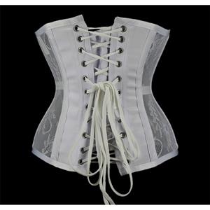 Sexy 14 Steel Boned See-through Mesh and Lace Bodyshaper Underbust Waist Cincher Corset N22276