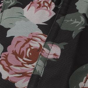 Strapless Floral Corset Top - Elegant Vintage Style Body Shaper with Pink Roses N23758