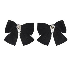 Gothic Lolita Bowknot Cross Gear Hairclip Halloween Hair Accessory J22974