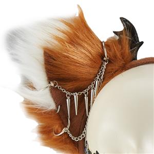 Lovely Lolita Cat Ear Chain Bat Wing Halloween Hair Accessory J22971