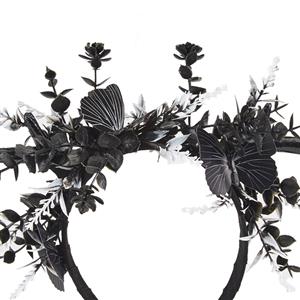 Lovely Black Super Elk Horn Butterfly Halloween Hair Accessory J22970