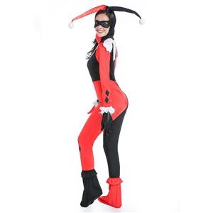 Sexy Supervillain Harley Quinn Halloween Joker Adult Costume N14757