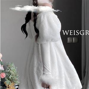 Sweetheart Cutie White Velvet Christmas Miss Costume XT22544