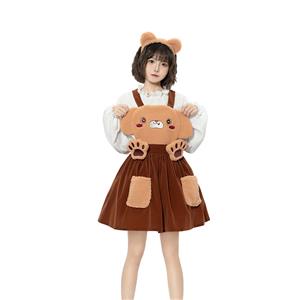 Lovely Sweet Teddy Bear Animal Girl Cosplay Halloween Costume N22702