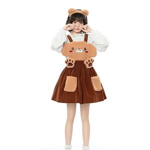 Lovely Sweet Teddy Bear Animal Girl Cosplay Halloween Costume N22702