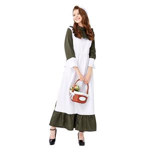 Traditional Housemaid Long Dress Adult Cosplay Party Costume N19428