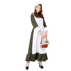 Traditional Housemaid Long Dress Adult Cosplay Party Costume N19428