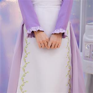 4pcs Traditional House Maid Apron Maxi Dress Fairy Tale Cosplay Costume N19469