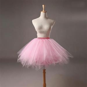 pink petticoat, pink tutu skirt, tulle underskirt, fluffy skirt, layered tulle, puffy petticoat, elastic waist skirt, short tulle skirt, ballet tutu, costume petticoat, party skirt, mini tulle skirt, voile underskirt, dance petticoat, pink crinoline skirt #N23956
