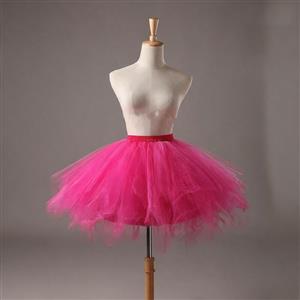 pink petticoat, pink tutu skirt, tulle underskirt, fluffy skirt, layered tulle, puffy petticoat, elastic waist skirt, short tulle skirt, ballet tutu, costume petticoat, party skirt, mini tulle skirt, voile underskirt, dance petticoat, pink crinoline skirt #N23957