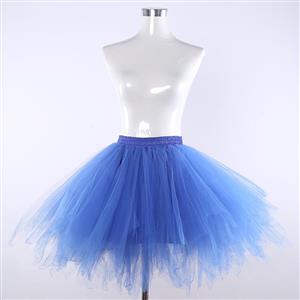 Gothic Tutu Mesh Tulle Harajuku A-Line Multi-layered Elastic Petticoat Cosplay Mini Skirt HG21913