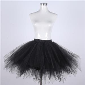 Mesh Skirt, Ballerina Style Skirt, Sexy Tulle Skirt, Tutu Tulle Mini Petticoat, Gothic Tulle Mesh Skirt, Elastic Tulle Skirt, Anime Cosplay Mesh Mini Skirt, #HG21914