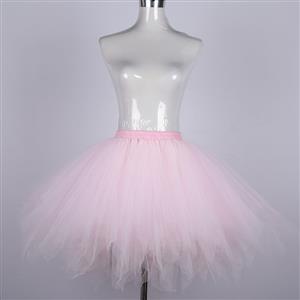 Gothic Tutu Mesh Tulle Harajuku A-Line Multi-layered Elastic Petticoat Cosplay Mini Skirt HG21916