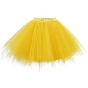 Gothic Tutu Mesh Tulle Harajuku A-Line Multi-layered Elastic Petticoat Cosplay Mini Skirt HG23492