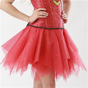 Women's Tutu Tulle Mini A-Line Layered Elastic Petticoat Pure Color Skirt HG15008