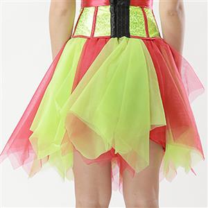 Women's Tutu Tulle Mini A-Line Layered Petticoat Zigzag Skirt HG15004