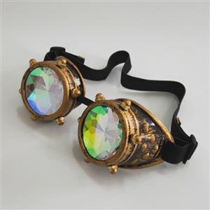 Steampunk Studs Kaleidoscope Lens Masquerade Party Glasses Goggles MS19761