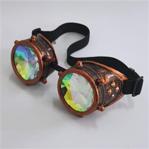 Steampunk Studs Kaleidoscope Lens Masquerade Halloween Party Glasses Goggles MS19765