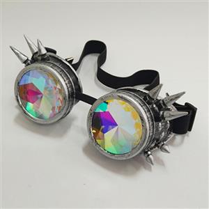 Steampunk Kaleidoscope Lens Rivet Masquerade Party Glasses Goggles MS19757
