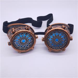 Steampunk Baroque Floral Lens Glasses Halloween Masquerade Party Goggles MS19812