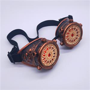 Steampunk Baroque Floral Lens Glasses Halloween Masquerade Party Goggles MS19813