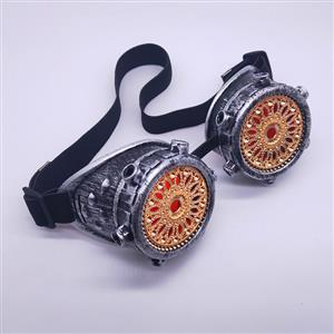 Steampunk Baroque Floral Lens Glasses Halloween Masquerade Party Goggles MS19814