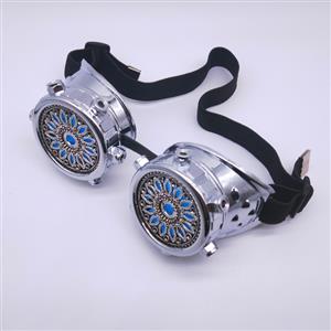 Steampunk Baroque Floral Lens Glasses Halloween Masquerade Party Goggles MS19816