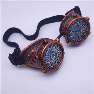 Steampunk Baroque Floral Lens Glasses Halloween Masquerade Party Goggles MS19817