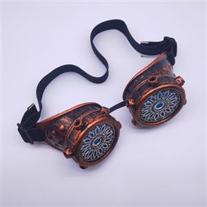 Steampunk Baroque Floral Lens Glasses Halloween Masquerade Party Goggles MS19817