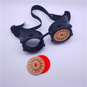 Steampunk Baroque Floral Lens Glasses Halloween Masquerade Party Goggles MS19818