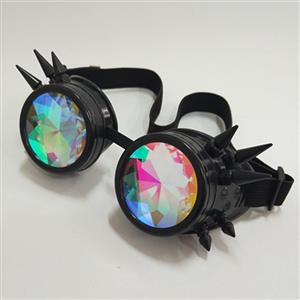 Steampunk Kaleidoscope Lens Rivet Masquerade Party Glasses Goggles MS19758